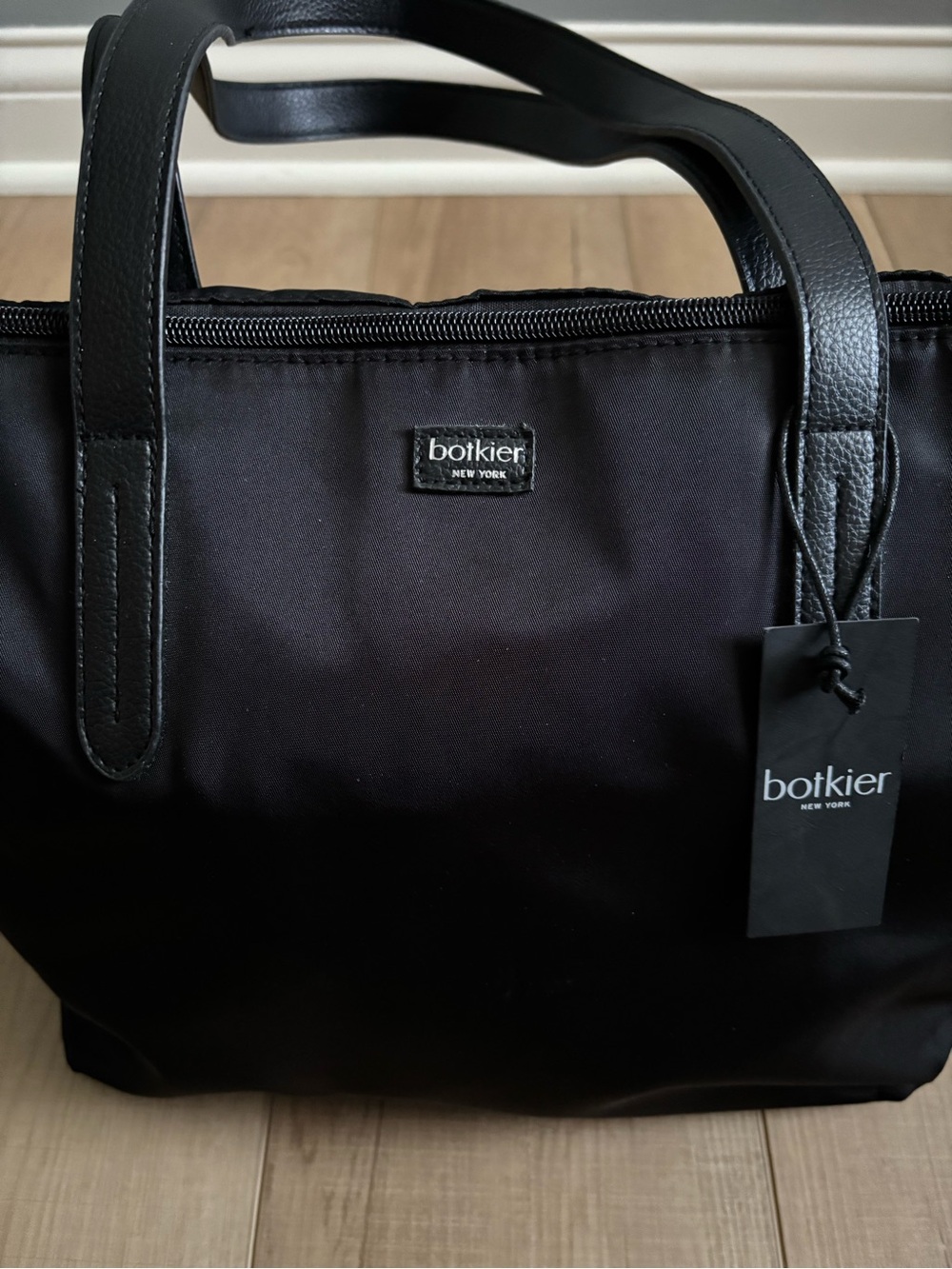 Botkier Nylon Tote Bag With Faux Leather Trim